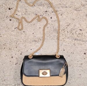 Coach Mini Cassidy Black/Straw Crossbody